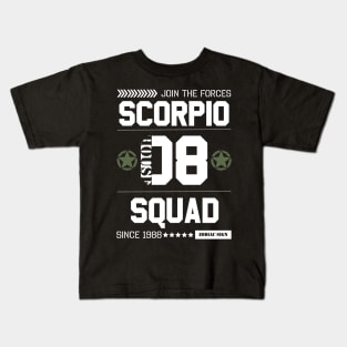 Zodiac Majesty Scorpio Squad White Kids T-Shirt